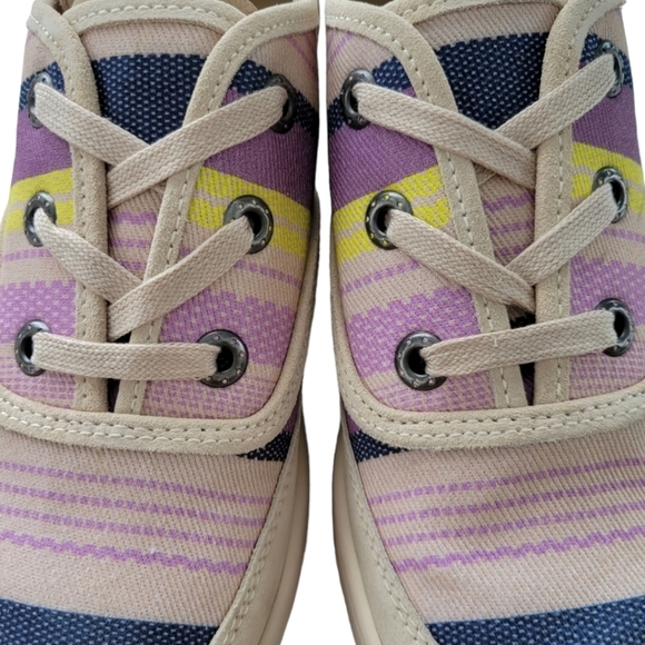 NWT ZODIAC CHEEZBURGER ALMOND TOE CANVAS COLORFUL SNEAKERS Sz 8.5 - Picture 4 of 14